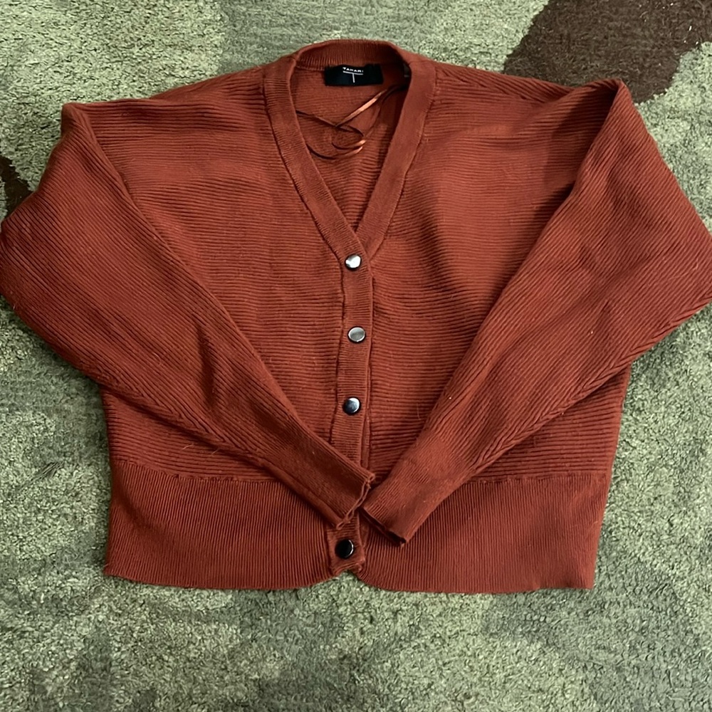 Tahari rust colored sweater. Size xs. Excellent Condition
